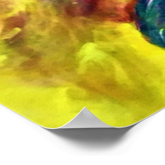 Abstracte kleurstudie 2, poster (Hoek)