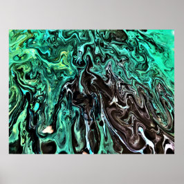 Abstracte kleurstudie 300, poster