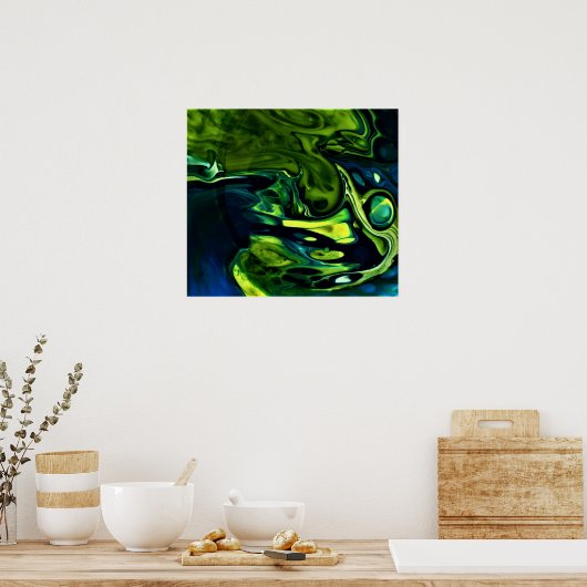 Abstracte kleurstudie 302, poster (Keuken)