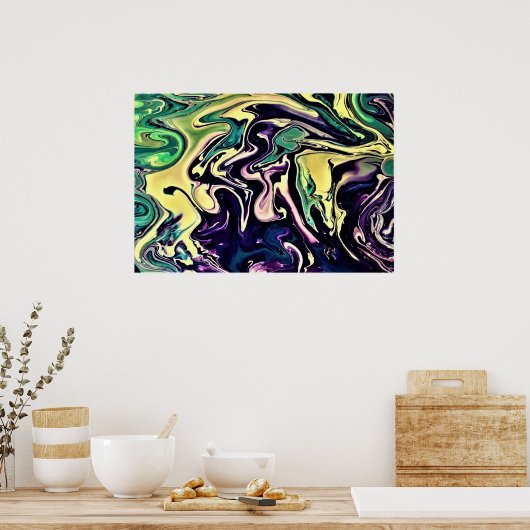 Abstracte kleurstudie 308, poster (Keuken)