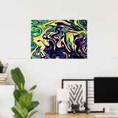 Abstracte kleurstudie 308, poster (Thuiskantoor)