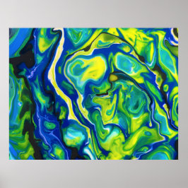 Abstracte kleurstudie 317, poster