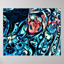 Abstracte kleurstudie 340, poster