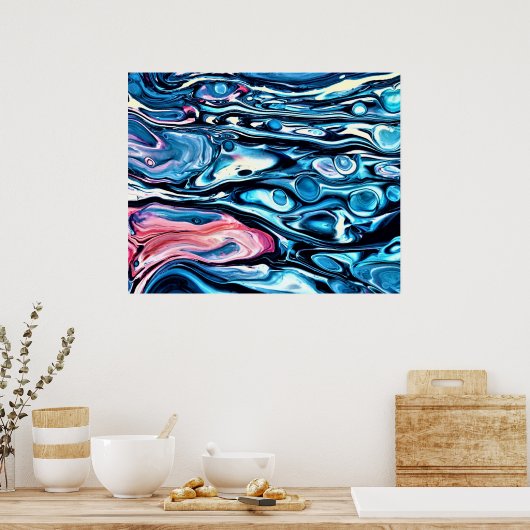 Abstracte kleurstudie 343, poster (Keuken)