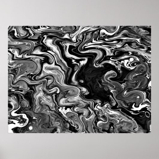 Abstracte Kleurstudie 347 / Noir, Poster (Voorkant)