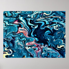 Abstracte kleurstudie 347, poster