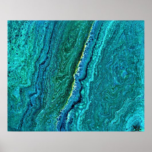 Abstracte kleurstudie 37, poster (Voorkant)