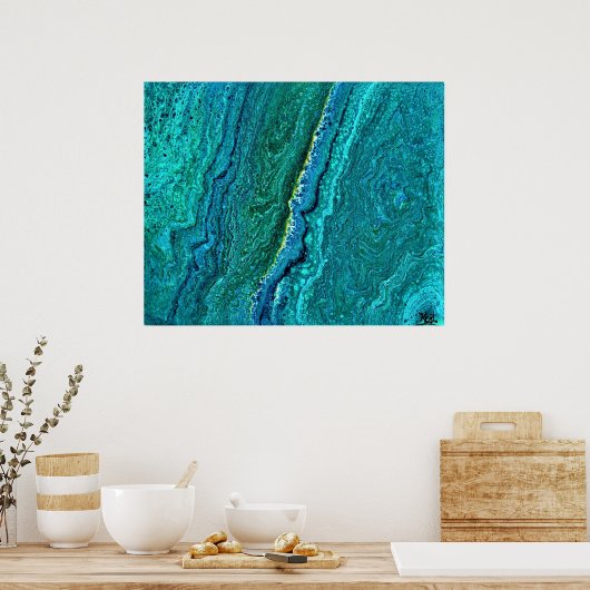 Abstracte kleurstudie 37, poster (Keuken)