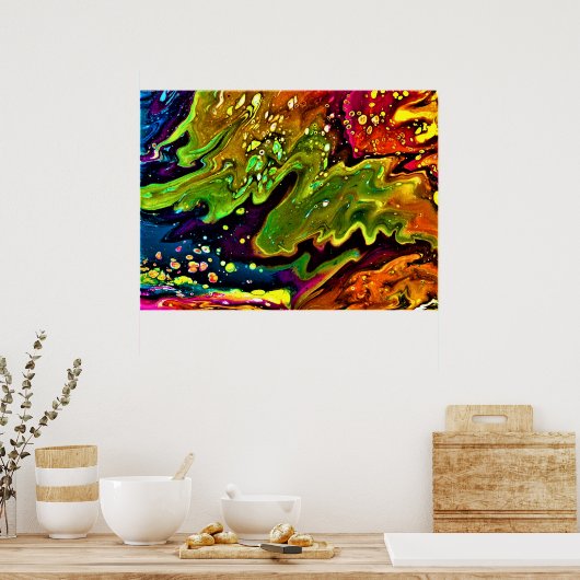 Abstracte kleurstudie 3, poster (Keuken)