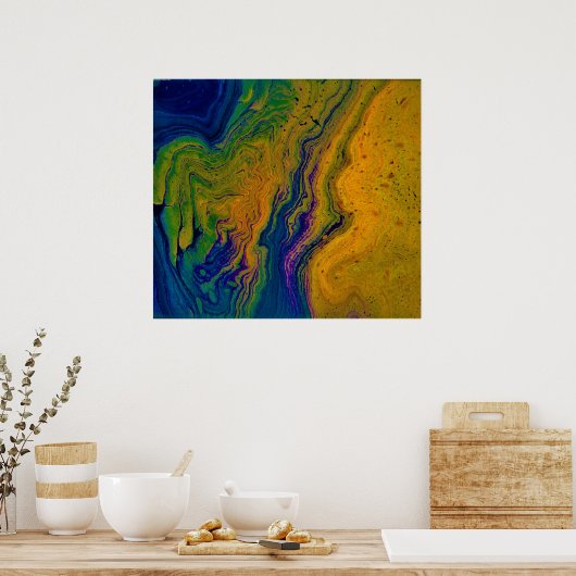 Abstracte kleurstudie 43, poster (Keuken)