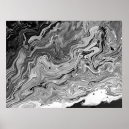 Abstracte kleurstudie 442 / Noir, Poster