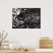 Abstracte kleurstudie 443 / Noir, Poster (Keuken)