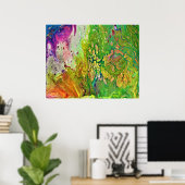 Abstracte kleurstudie 4, poster (Thuiskantoor)