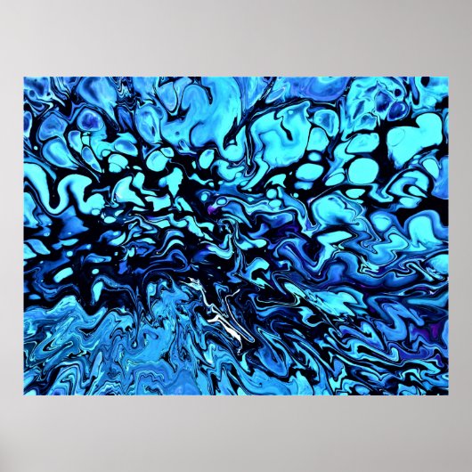 Abstracte kleurstudie 74; poster (Voorkant)