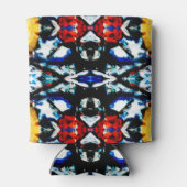 Abstracte kleurtextuur blikjeskoeler (Achterkant)