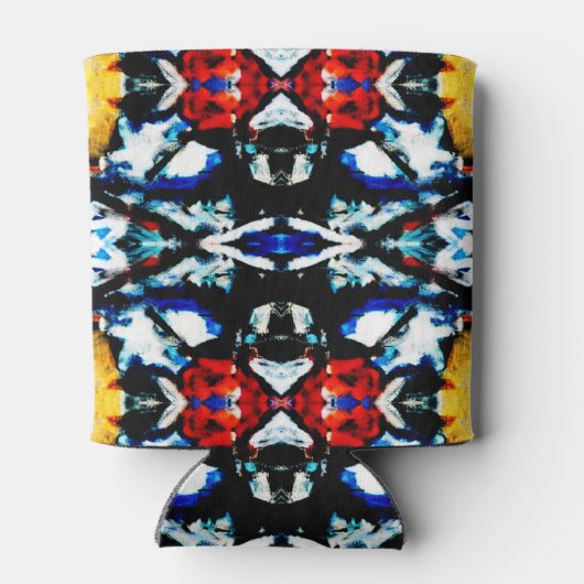 Abstracte kleurtextuur blikjeskoeler (Achterkant)