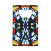 Abstracte kleurtextuur creditkaart flessenopener (Voorkant)