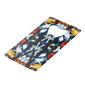 Abstracte kleurtextuur creditkaart flessenopener (Voorkant Gekanteld)