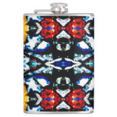 Abstracte kleurtextuur heupfles (Voorkant)