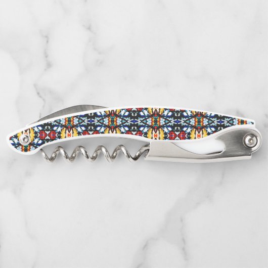 Abstracte kleurtextuur kurkentrekker (Achterkant)