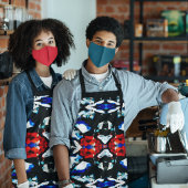 Abstracte kleurtextuur schort