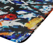 Abstracte kleurtextuur snijplank (Hoek)