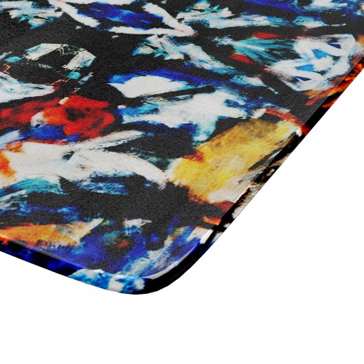 Abstracte kleurtextuur snijplank (Hoek)