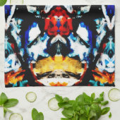 Abstracte kleurtextuur theedoek (Gevouwen)