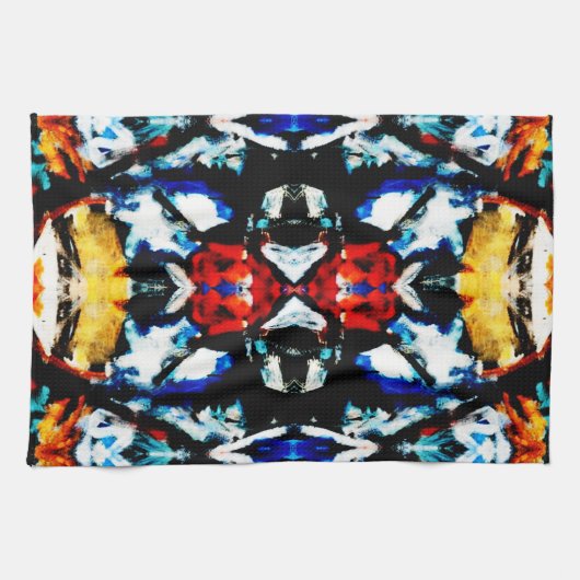 Abstracte kleurtextuur theedoek (Horizontaal)