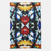 Abstracte kleurtextuur theedoek (Verticaal)