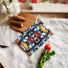 Abstracte kleurtextuur theedoek