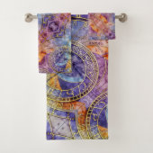 Abstracte kleurtijdastrologie bad handdoek (Insitu)