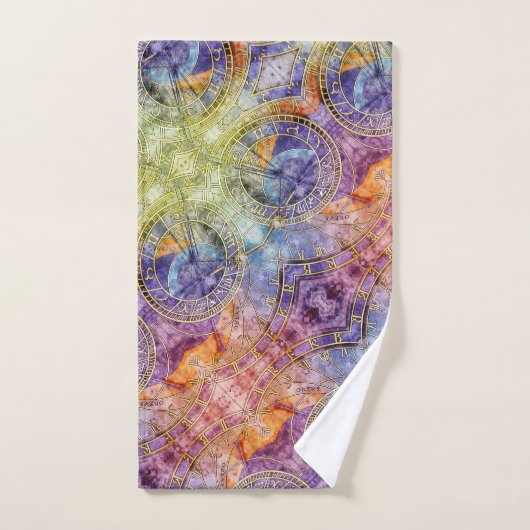 Abstracte kleurtijdastrologie bad handdoek (Handdoek)