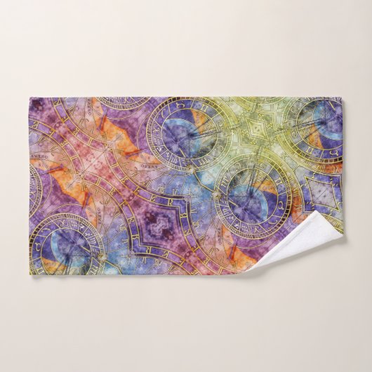Abstracte kleurtijdastrologie bad handdoek (Handdoek)