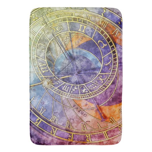 Abstracte kleurtijdastrologie badmat (Voorkant Verticaal)