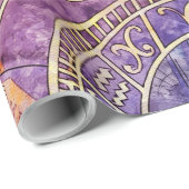 Abstracte kleurtijdastrologie cadeaupapier (Rol Hoek)