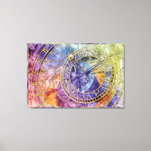 Abstracte kleurtijdastrologie canvas afdruk (Voorkant)