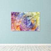 Abstracte kleurtijdastrologie canvas afdruk (Insitu (Houten vloer))