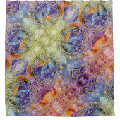 Abstracte kleurtijdastrologie douchegordijn (Voorkant)