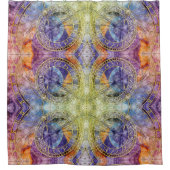 Abstracte kleurtijdastrologie douchegordijn (Voorkant)