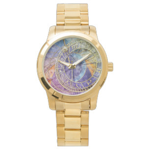 Abstracte kleurtijdastrologie horloge