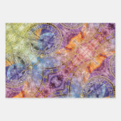 Abstracte kleurtijdastrologie inpakpapier vel (Voorkant)