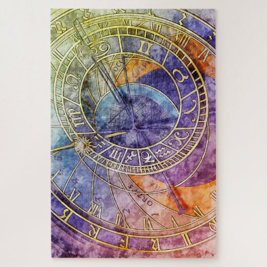 Abstracte kleurtijdastrologie legpuzzel (Verticaal)