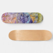 Abstracte kleurtijdastrologie persoonlijk skateboard (Horizontaal)
