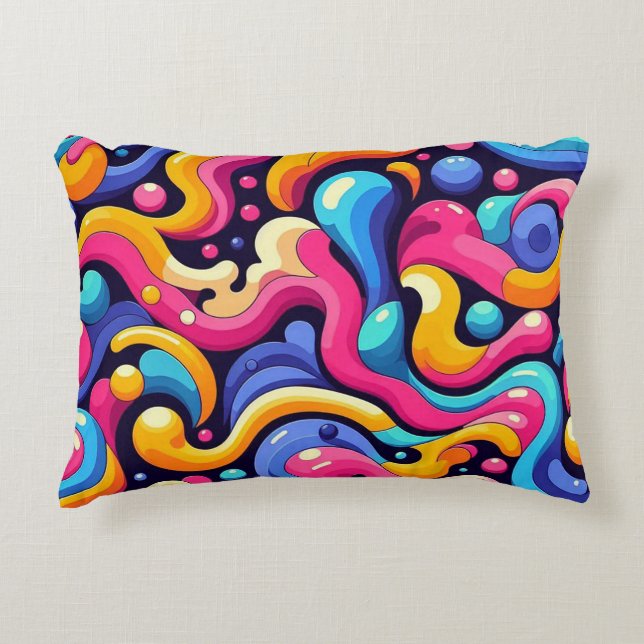 🎨 Abstracte Kleuruitbarsting Decor Moderne Woonru Accent Kussen (Voorkant)
