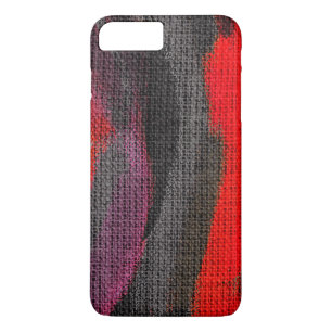 Abstracte kleurverfpenseel Rustic Burlap Case-Mate iPhone Case