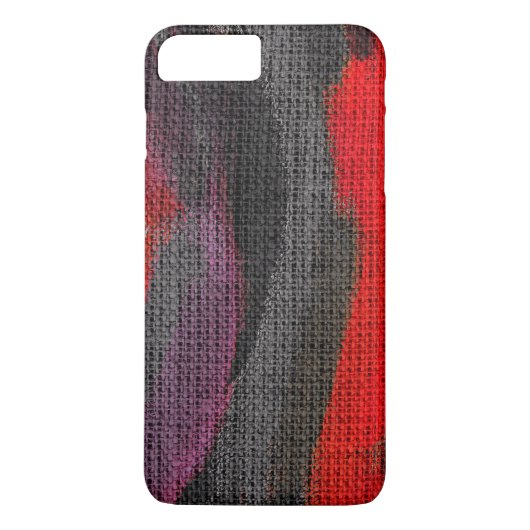 Abstracte kleurverfpenseel Rustic Burlap Case-Mate iPhone Case (Achterkant)