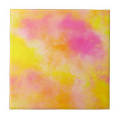 Abstracte kleurverloop Lichtgevende vreugde Tegeltje (Voorkant)
