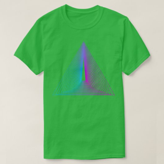 Abstracte kleurvolledige driehoek t-shirt (Design voorkant)