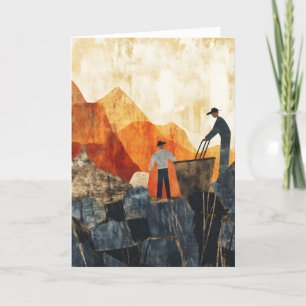 Abstracte kleurwerkers feestdagen kaart